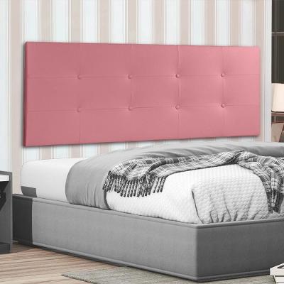 Cabeceira Painel King 1,95m Berlim Suede Rosa Sky Mobile