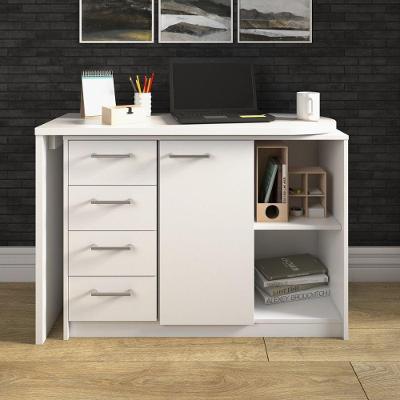 Mesa Articulada Escrivaninha Em L Logan Branco