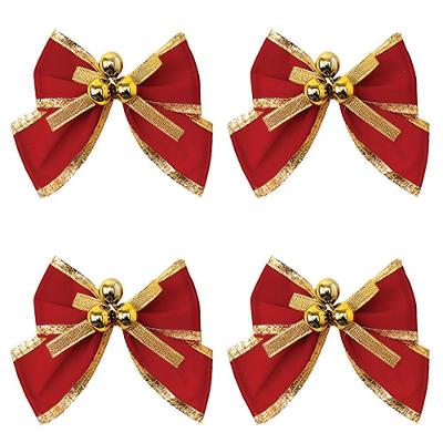 Kit 16 Laços De Bolinhas Pingentes Dourado Brilhante 10cm