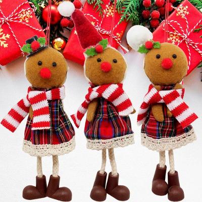 Kit 12 Pendentes Biscoito Xadrez árvore Natal Decoração 17cm