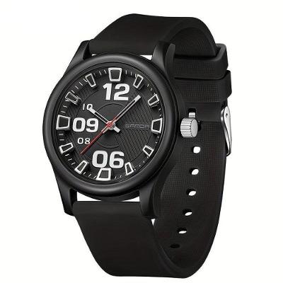 Relógio Feminino De Quartzo - à Prova D'água, Leve Com Pulseira De Silicone Preto