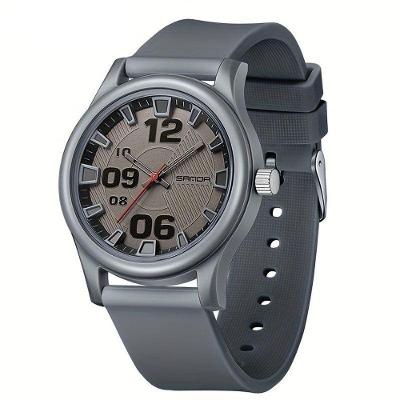 Relógio Feminino De Quartzo - à Prova D'água, Leve Com Pulseira De Silicone Cinza