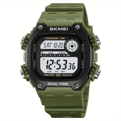 Relógio Skmei Esportivo à Prova D'água 50m Display Luminoso Verde