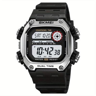 Relógio Skmei Esportivo à Prova D'água 50m Display Luminoso Prata