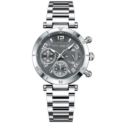 Relógio De Quartzo Feminino Minimalista Com Strass Movimento De Quartzo Cinza