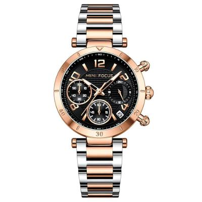 Relógio De Quartzo Feminino Minimalista Com Strass Movimento De Quartzo Prata Rose
