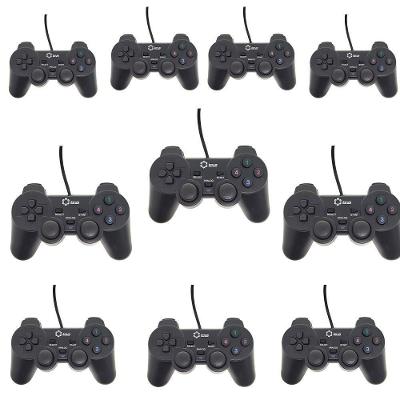 Kit 10 Controle Joystick C Fio Lotus Dualshock 2 Pc Lt-ct008