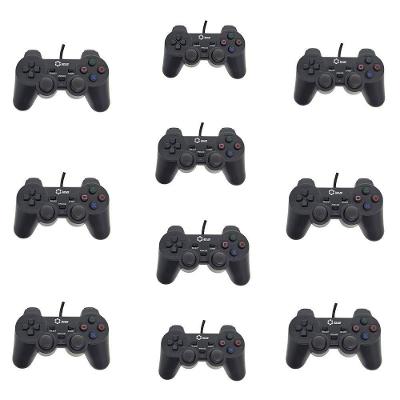 Kit 10 Controle Dualshock 2 Com Fio PS2 Preto Lotus Ct007