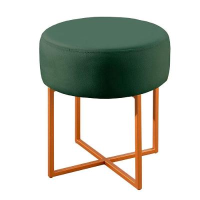 Conjunto 2 Puff Otávio Veludo Luxo Castellar Móbile Verde