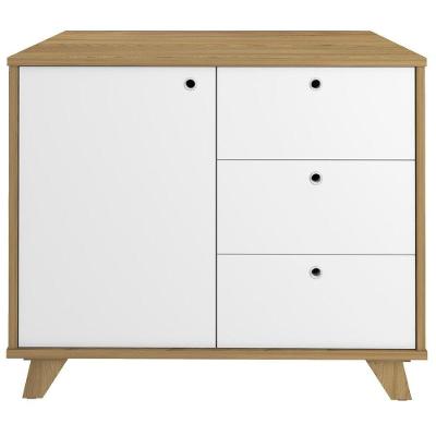 Balcão Gaveteiro Com Porta Lugano Olmo/branco