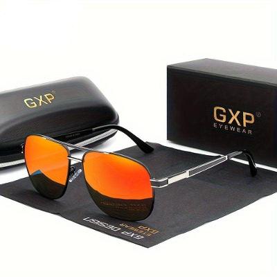 Óculos Piloto Armação De Alumínio Com Lentes Uv Vermelho