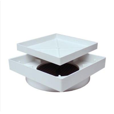 Kit 4 Ralos Inteligente Oculto Seca Piso 10x10 Cm Para Porcelanato Cerâmica Concreto Madeira Cor Branco