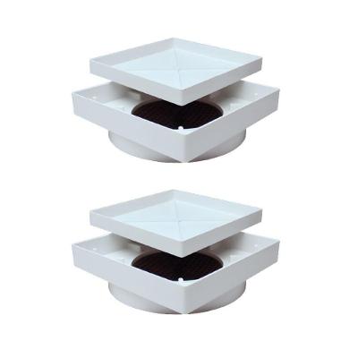 Kit 2 Peças Ralo Oculto Seca Piso Inteligente Anti Baratas E Insetos 10x10 Cm Cor Branco