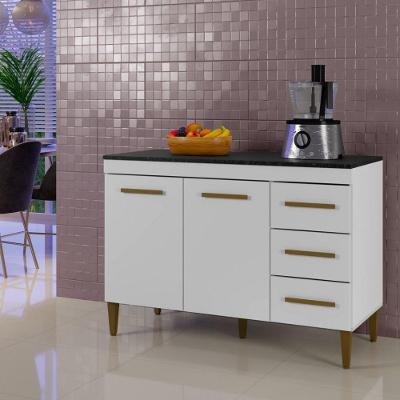 Balcão Kaike Virtus Com Tampo Branco