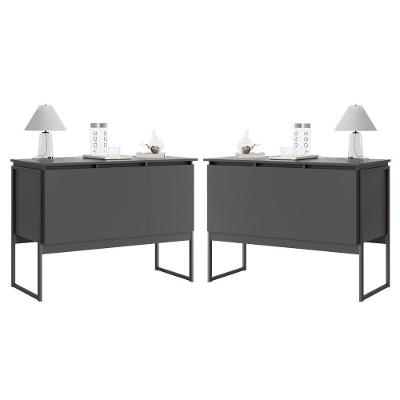 Conjunto De Buffets Industriais Milão Preto Onix
