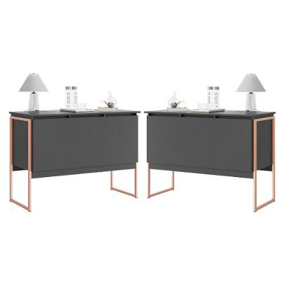 Conjunto De Buffets Industriais Milão Preto Cobre