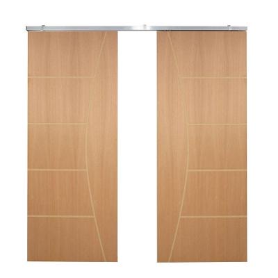 Porta Dupla de Correr P/ Verniz Frisada F10 - 210x120