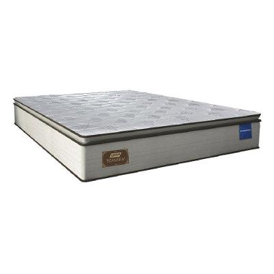 Colchão Queen Titan Com Molas Power Blue 158x198x27cm Gazin Bege