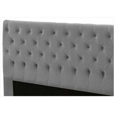 Cabeceira Cristal 1,40 Cm Para Cama Box Casal Suede Cinza