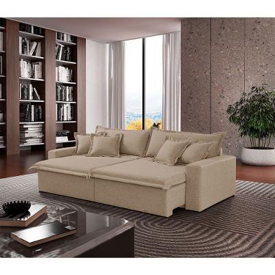 Sofá Montreal Linho 02 Módulos De 80cm B25cm Meu Sofá Online A226 Linho Bege