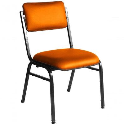 Kit Com 3 Cadeiras Para Auditórios Linha Hotel Smart Laranja