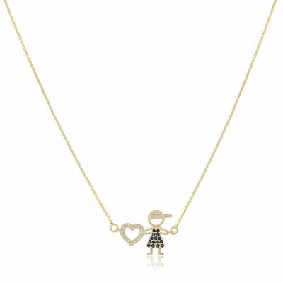 Colar Gargantilha Pingente Filho Menino Banhado A Ouro 18k