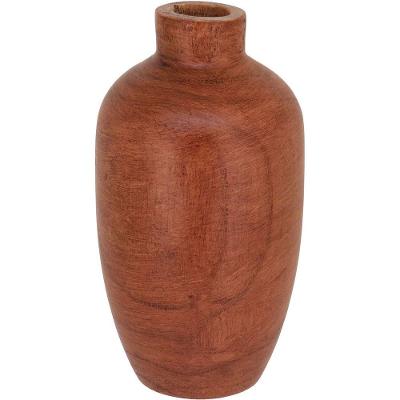 Vaso Decorativo Enfeite Casa Home&co Madeira 23x12x12cm Natural