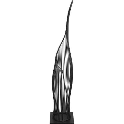 Vaso Decorativo Enfeite Casa Aramado Home&co Metal 65x17x17cm Preto