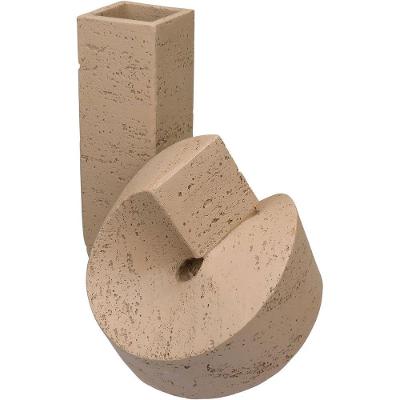 Vaso Decorativo Enfeite Casa Nó Home&co Resina 25x21x19cm Bege