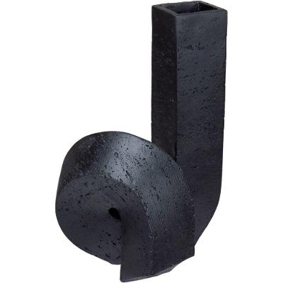 Vaso Decorativo Enfeite Casa Nó Home&co Resina 30x19x17cm Preto