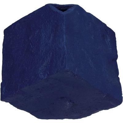 Vaso Decorativo Enfeite Casa Aparador Cubo Home&co Resina 16x20x20cm Azul
