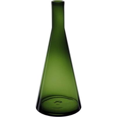 Vaso Decorativo Enfiete Casa Garrafa Home&co Vidro 41x16x16cm Verde