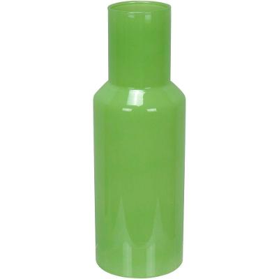 Vaso Decorativo Enfeite Casa Garrafa Home&co Vidro 26x9x9cm Verde