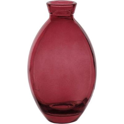 Vaso Decorativo Enfeite Casa Garrafa Home&co Vidro 12x7x7cm Vinho