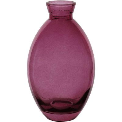 Vaso Decorativo Enfeite Casa Garrafa Home&co Vidro 12x7x7cm Roxo