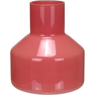 Vaso Decorativo Enfeite Casa Garrafa Home&co Vidro 14x13x13cm Laranja