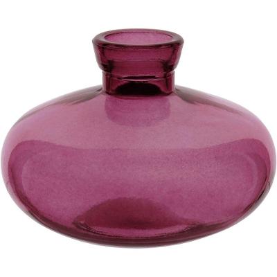 Vaso Decorativo Enfeite Casa Garrafa Home&co Vidro 6x9x9cm Roxo