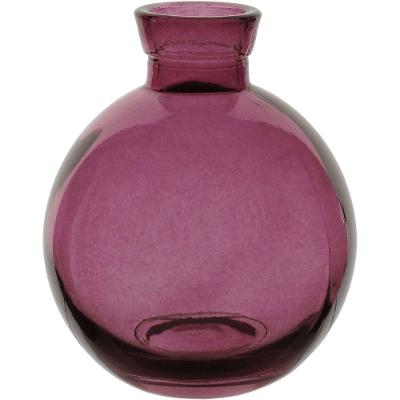 Vaso Decorativo Enfeite Casa Garrafa Home&co Vidro 9x7x7cm Roxo