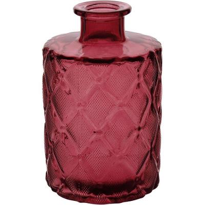 Vaso Decorativo Enfeite Casa Garrafa Home&co Vidro 11x7x7cm Vinho