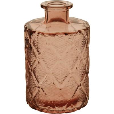 Vaso Decorativo Enfeite Casa Garrafa Home&co Vidro 11x7x7cm Rosa