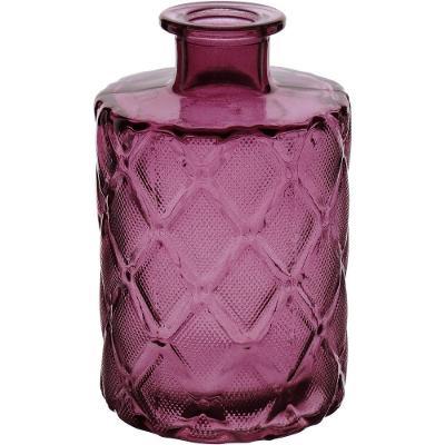 Vaso Decorativo Enfeite Casa Garrafa Home&co Vidro 11x7x7cm Roxo