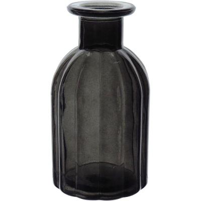 Vaso Decorativo Enfeite Casa Garrafa Home&co Vidro 10x5x5cm Fume