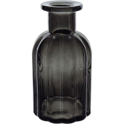 Vaso Decorativo Enfeite Casa Garrafa Home&co Vidro 14x7x7cm Fume