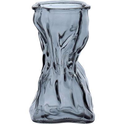 Vasodecorativo Enfeite Casa Amassado Home&co Vidro 17x7x9cm Fume