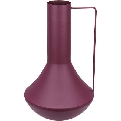 Vaso Decorativo Enfiete Casa Aparador Garrafa Home&co Metal 35x21x21cm Roxo