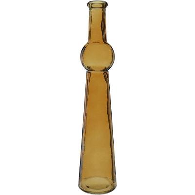 Vaso Decorativo Enfeite Casa Floreiro Home&co Vidro 30x6x6cm Laranja
