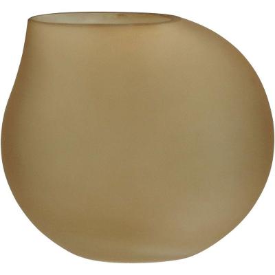 Vaso Decorativo Enfeite Casa Gota Home&co Vidro 17x10x20cm âmbar