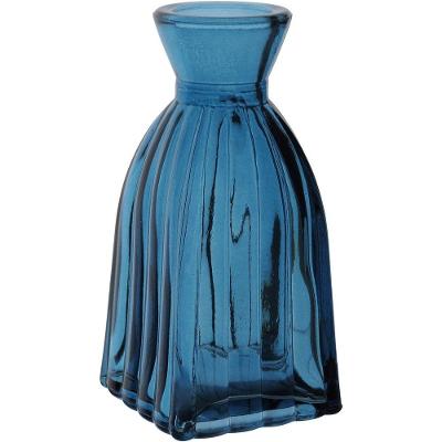 Vaso Decorativo Enfeite Casa Garrafa Home&co Vidro 11x5x5cm Azul