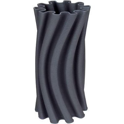 Vaso Decorativo Enfeite Casa Aparador 3d Home&co Cerâmica 28x14x14cm Cinza