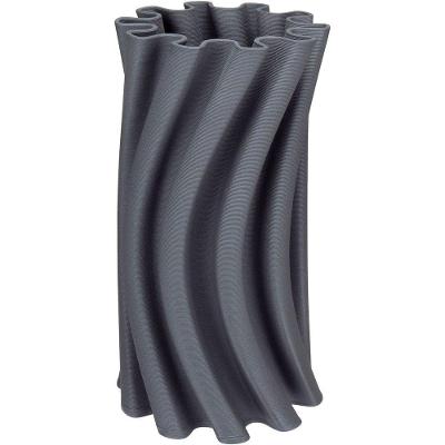 Vaso Decorativo Enfeite Casa Aparador 3d Home&co Cerâmica 31x16x16cm Cinza